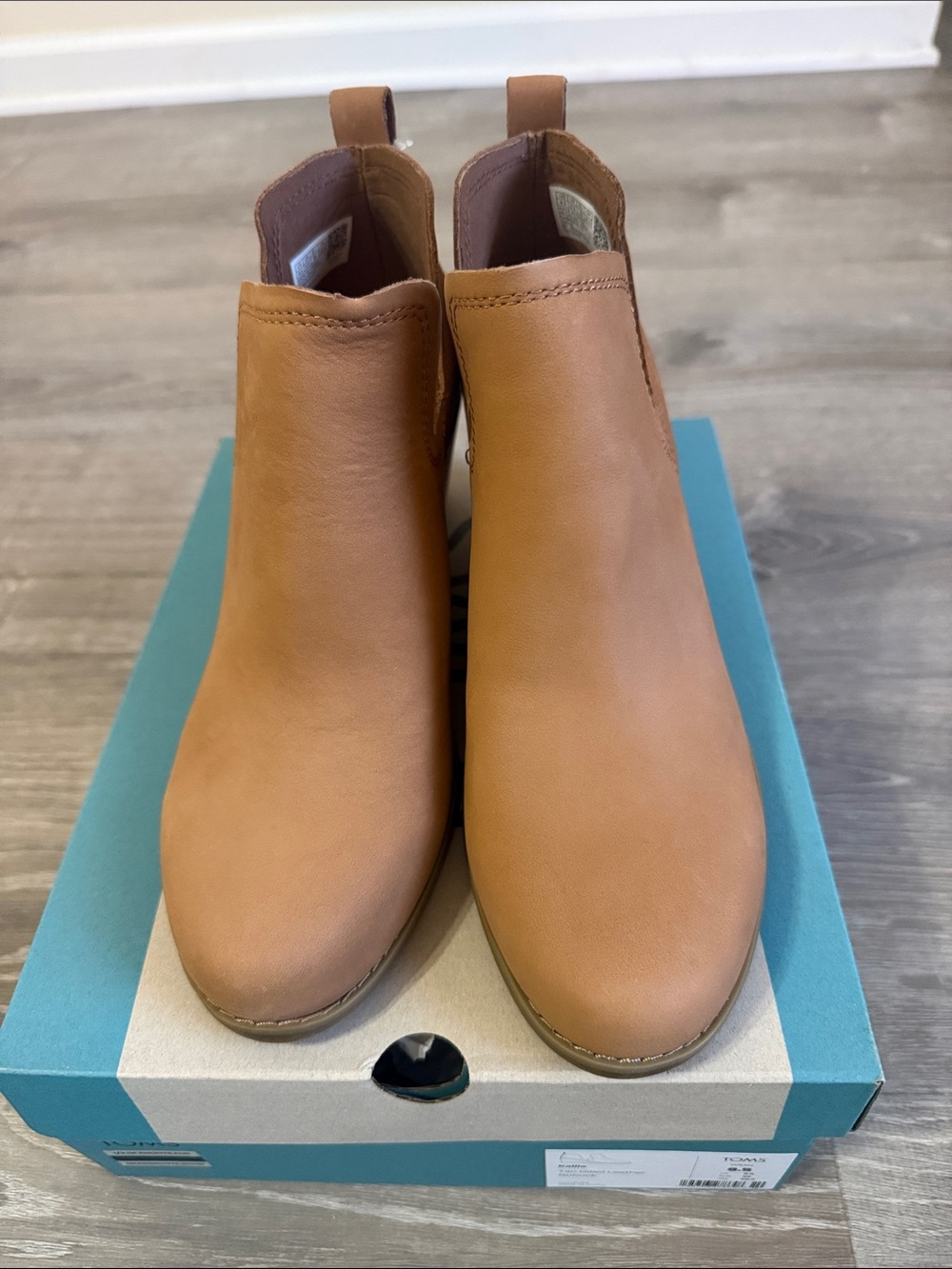 Toms Women's Ankle Booties in Tan Leather